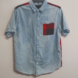 PacSun Two-tone Short Sleeve Button Down